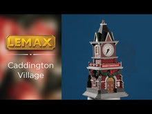 Load and play video in Gallery viewer, Lemax Tannenbaum Clock Tower Christmas Village Decoration
