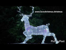 Load and play video in Gallery viewer, Northern Lights Jewelled Stag with Multi Colour Lights 1.4m
