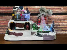 Load and play video in Gallery viewer, Konstsmide Mechanical Musical Christmas Lit Village Decoration
