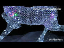 Load and play video in Gallery viewer, Northern Lights Jewelled Stag with Multi Colour Lights 1.4m
