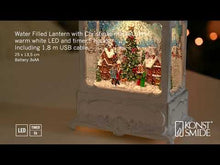 Load and play video in Gallery viewer, Konstsmide White Christmas Market Scene Water Lantern
