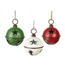 Load image into Gallery viewer, Christmas Vintage Style Star Cut Out Metal Baubles
