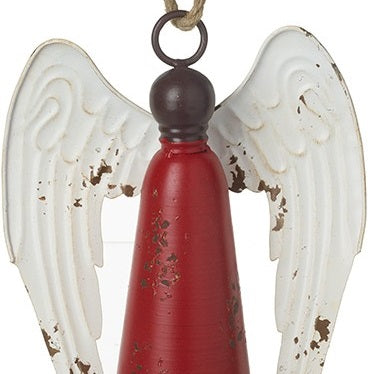 Hanging Rustic Christmas Metal Angel Bells