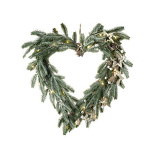 Load image into Gallery viewer, Christmas Heart Wreath With Stars Pre-lit
