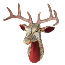Load image into Gallery viewer, Christmas Vintage Style Fabric Stags Head Decoration
