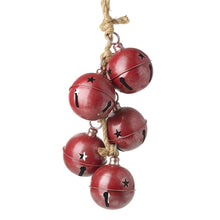 Load image into Gallery viewer, Rope Decoration with Red Metal Bells

