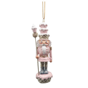 Christmas Pink Hanging Cupcake Nutcracker 11cm