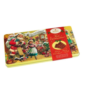 Christmas Jewelry Box Gift Tin with 4 Milk Chocolate Bars