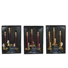 Load image into Gallery viewer, Set of 3 Glass Clip on Candles Tree Decoration
