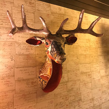 Load image into Gallery viewer, Christmas Vintage Style Fabric Stags Head Decoration
