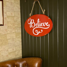 Load image into Gallery viewer, Vintage Style Christmas Believe Metal Sign
