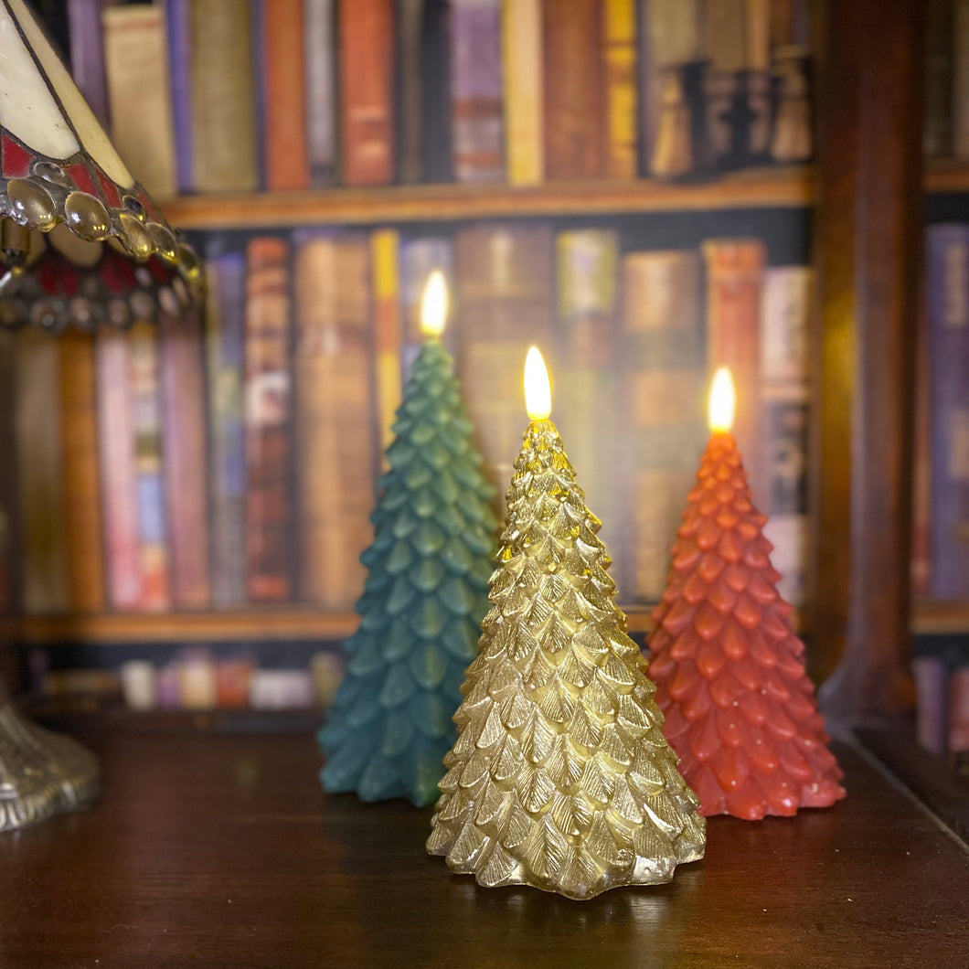 Set of 3 Traditional Flickering Tree Candles