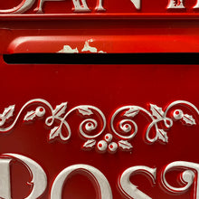 Load image into Gallery viewer, Handmade Traditional Christmas Red Tin Post Box
