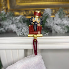 Load image into Gallery viewer, Red Nutcracker Stocking Hangers set of 2
