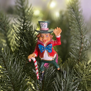 Gisela Graham Mad Hatter Christmas Decoration 10cm