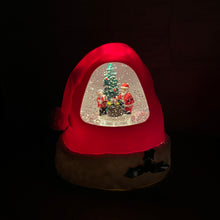 Load image into Gallery viewer, Santa Hat Snow Globe Water Spinner

