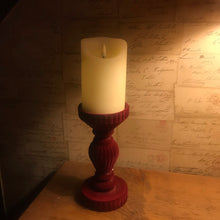Load image into Gallery viewer, Burgundy Velour Candle Holder
