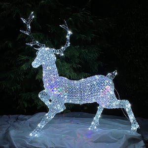Northern Lights Jewelled Stag with Multi Colour Lights 1.4m