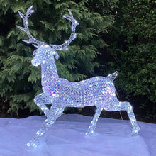 Load image into Gallery viewer, Northern Lights Jewelled Stag with Multi Colour Lights 1.4m
