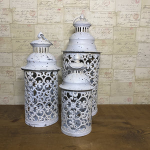 Nettuno Vintage Style Rustic Lanterns Set Of 3