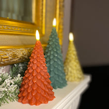 Load image into Gallery viewer, Set of 3 Traditional Flickering Tree Candles
