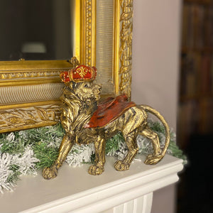 Christmas Lion with Crown Ornament