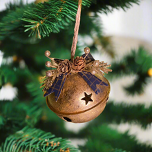 Load image into Gallery viewer, Christmas Gold Sleigh Bell Tree Decoration 8cm
