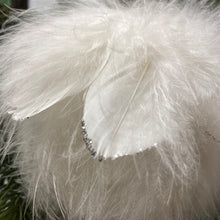 Load image into Gallery viewer, White Fluffy Feather Christmas Bauble
