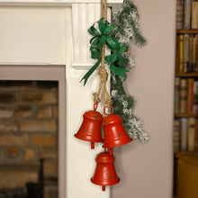 Load image into Gallery viewer, Christmas Metal 3 Bells With Metal Ribbon
