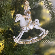 Load image into Gallery viewer, Nutcracker on Rocking Horse Decoration
