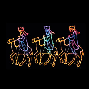 Christmas Three Wise Men on Camels Rope Light