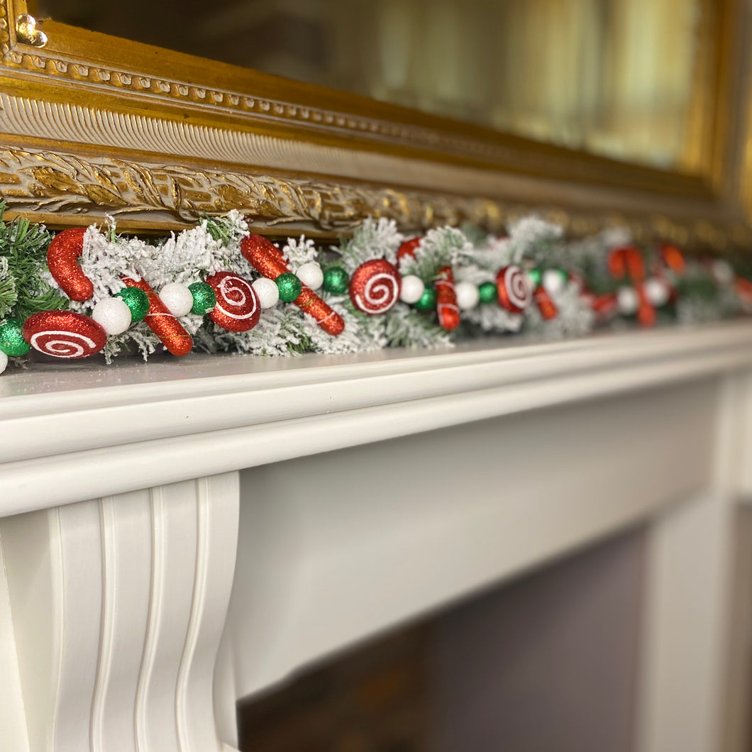 Christmas Candy Cane Garland