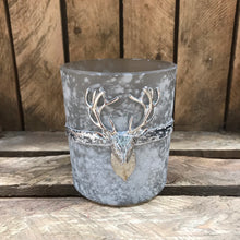 Load image into Gallery viewer, White Frost and Silver Stag Candle Holders
