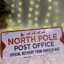 Load image into Gallery viewer, North Pole Post Office Sign
