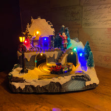 Load image into Gallery viewer, Luville Christmas Village Mountain Scene Animated Decoration
