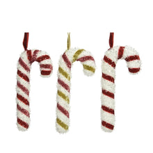 Load image into Gallery viewer, Set of 3 Candy Cane Christmas Tree Decoration
