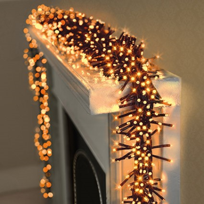 Premier 480 LED Cluster Brights Christmas Lights Vintage Gold