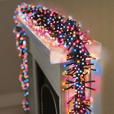 Premier 480 LED Cluster Brights Christmas Lights Rainbow