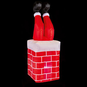 Premier Christmas Inflatable Santa Stuck in Chimney