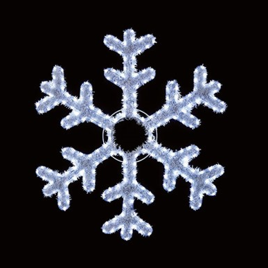 White Christmas Tinsel Snowflake Rope Light
