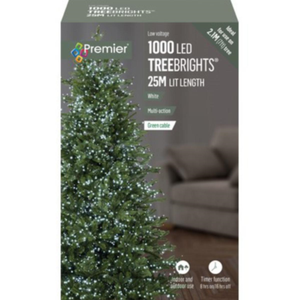 Premier TreeBrights 1000 White LED Christmas String Lights