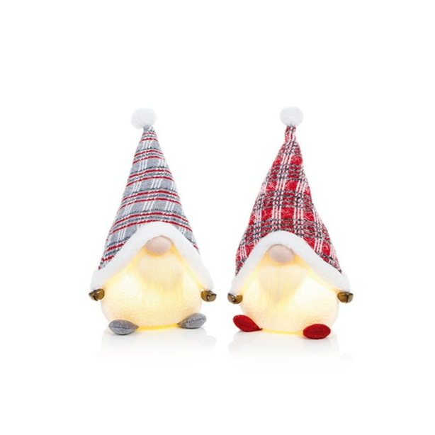 Lit Sitting Christmas Gnome Gonk 35cm
