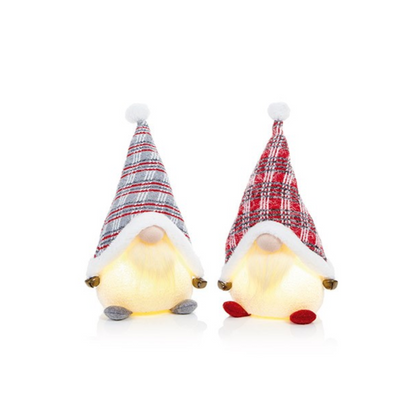 Lit Sitting Christmas Gnome Gonk 35cm