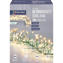 Load image into Gallery viewer, Premier Ultrabright 1.8m Garland Pin Wire with 288 Large Warm White LEDs
