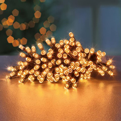 Premier TimeLights 600 Vintage Gold LED Battery Operated Christmas String Lights