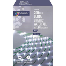 Load image into Gallery viewer, Premier 1.9m UltraBrights 200 Large White LED Waterfall Tree Lights
