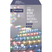Load image into Gallery viewer, Premier 1.9m UltraBrights 200 Large Multi Colour LED Waterfall Tree Lights
