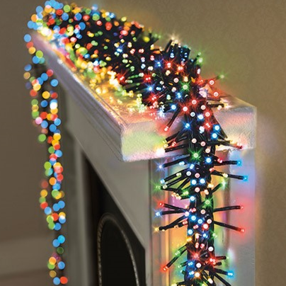 Premier 2000 LED Multi Coloured Cluster Brights Christmas Lights