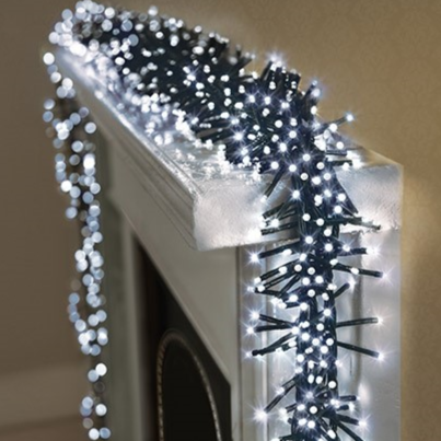 Premier 2000 LED White Cluster Brights Christmas Lights