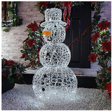 Load image into Gallery viewer, Soft Acrylic 90cm Snowman Lit with 80 White LED Lights
